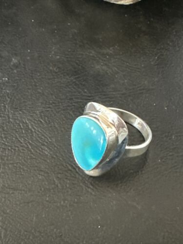 Sterling Silver Blue Kingman Turquoise Ring | Sz 9 | 17599