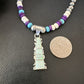 Navajo Opal Inlay Pendant with Turquoise and Sugilite | Sterling Silver Necklace | Authentic Native American Handmade | 16850