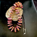 Navajo Purple Spiny Oyster Shell Graduated Necklace | Sterling Silver | 28" | Authentic Native American Handmade | 17175