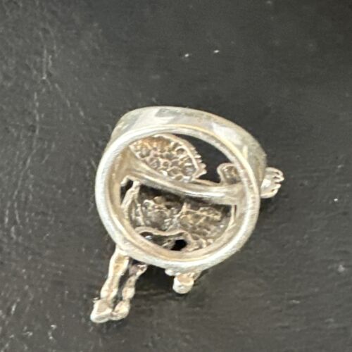 Navajo Pinky Horse Ring | Sterling Silver | Sz 4.5 | Authentic Native American Handmade | 15385