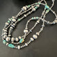 Navajo Pearls Royston Turquoise Necklace | Sterling Silver | Mixed Beads | 48" | 15990
