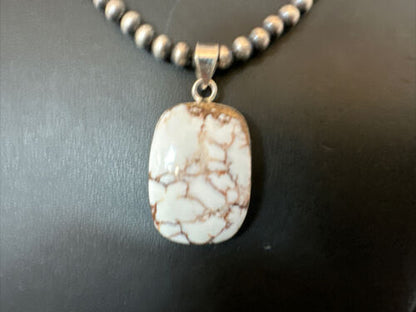 Navajo Wild Horse Necklace Pendant | Sterling Silver | Authentic Native American Handmade | 15737