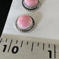 Navajo Sterling Silver Pink Conch Shell Cluster Earrings | Handmade | 16154