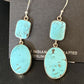 Navajo Blue Kingman Turquoise Dangle Earrings | Sterling Silver | Authentic Native American Handmade | 15117