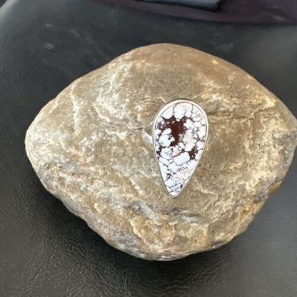 Navajo Wild Horse Turquoise Ring | Sterling Silver | Sz 7 | Authentic Native American Handmade | 17366