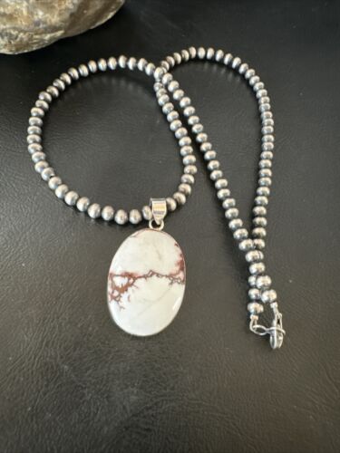 Navajo Wild Horse Necklace Pendant | Sterling Silver | Authentic Native American Handmade | 15727