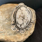 Native American Men's Navajo White Buffalo Turquoise Ring | Sterling Silver | Sz 10 | 233