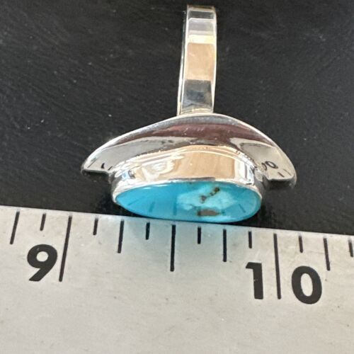 Navajo Blue Kingman Turquoise Ring | Sterling Silver | Sz 10 | Authentic Native American Handmade | 16583