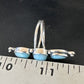 Navajo Women's Cluster Blue Larimar Multi-Stone Ring | Authentic Native American Sterling Silver | Sz 8.5 | 16164