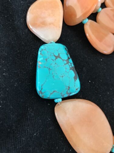 Navajo Spiderweb Turquoise Agate Pendant Necklace | Sterling Silver | 23" | Authentic Native American Handmade | 3112