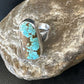 Navajo Blue Turquoise #8 Ring | Sterling Silver | Sz 9.5 | Authentic Native American Handmade | 14965