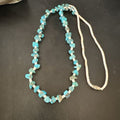 Navajo Kingman Turquoise Shell Necklace | Sterling Silver | 28" | Authentic Native American Handmade | 17401