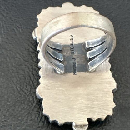 Native American Men's Spiny Oyster Ring | Navajo Sterling Silver | Sz 8.5 | 16888