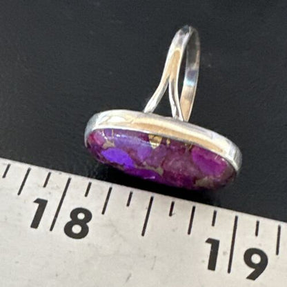 Southwestern Navajo Purple Mojave Turquoise Ring | Sterling Silver | Sz 10 | 15778