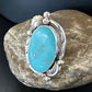 Men's Blue Kingman Turquoise Ring | Navajo Sterling Silver | Sz 10.5 | Authentic Native American Handmade | 15665