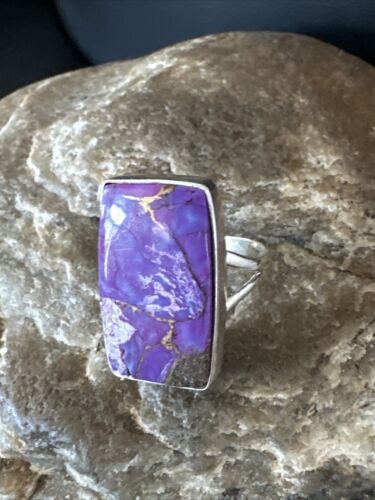 Southwestern Navajo Purple Mojave Turquoise Ring | Sterling Silver | Sz 6 | 15611 - Masha USA