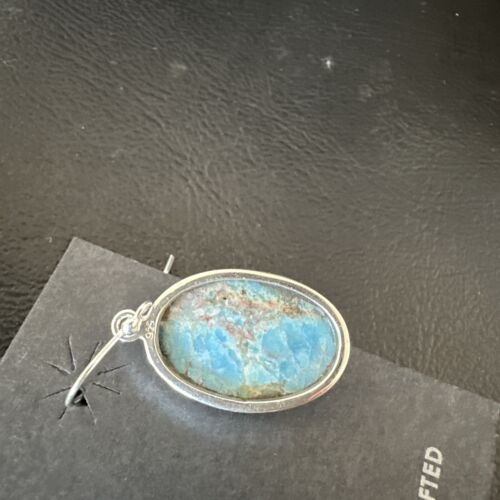 Blue Denim Lapis Dangle Earrings | Sterling Silver | 1" | 15798