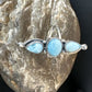 Navajo Women's Cluster Blue Larimar Multi-Stone Ring | Authentic Native American Sterling Silver | Sz 7 | 16162