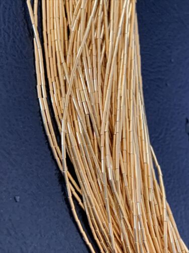 Navajo Gold Filled Heishi Tubes | 100 Strand Liquid Sterling Silver Necklace 21" | 17173