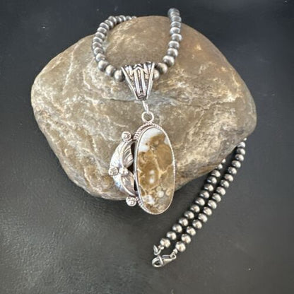 Navajo Wild Horse Necklace Pendant | Sterling Silver | Authentic Native American Handmade | 16984
