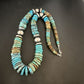 Blue-Green Turquoise Necklace | Navajo Sterling Silver | Authentic Native American Handmade | 21" | 16960