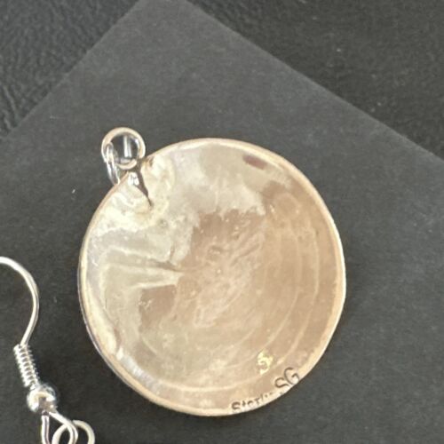 Hopi Man in the Maze Dangle Earrings | Sterling Silver | Authentic Native American Handmade | 16842