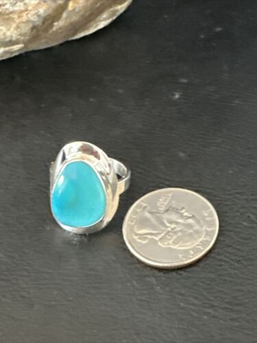 Sterling Silver Blue Kingman Turquoise Ring | Sz 9 | 17599
