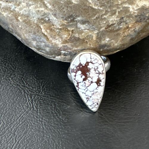 Navajo Wild Horse Turquoise Ring | Sterling Silver | Sz 7 | Authentic Native American Handmade | 17366