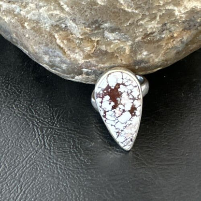 Navajo Wild Horse Turquoise Ring | Sterling Silver | Sz 7 | Authentic Native American Handmade | 17366