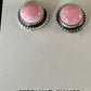 Navajo Sterling Silver Pink Conch Shell Cluster Earrings | Handmade | 16154