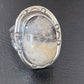 Navajo White Buffalo Turquoise Ring | Sterling Silver | Sz 6 | Authentic Native American Handmade | 10596
