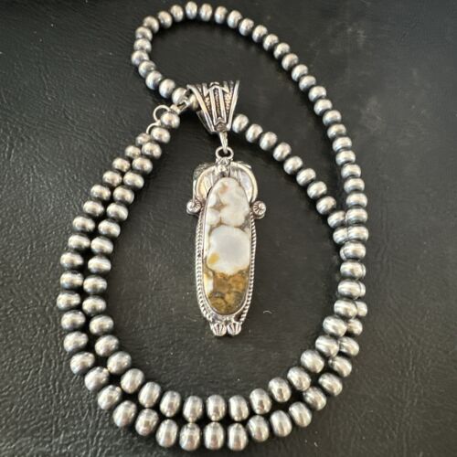 Navajo Wild Horse Necklace Pendant | Sterling Silver | Authentic Native American Handmade | 16985