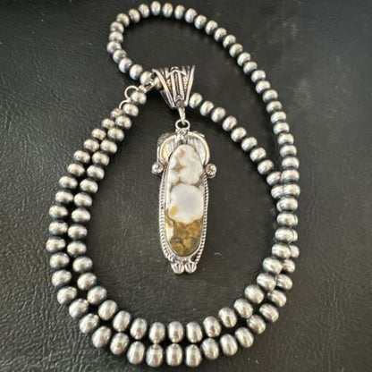 Navajo Wild Horse Necklace Pendant | Sterling Silver | Authentic Native American Handmade | 16985