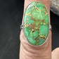 Navajo Green Mojave Turquoise Ring | Sterling Silver | Sz 7 | Authentic Native American Handmade | 15594