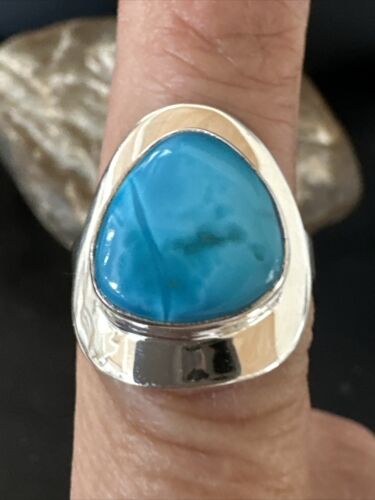 Sterling Silver Blue Kingman Turquoise Ring | Sz 7 | 17596