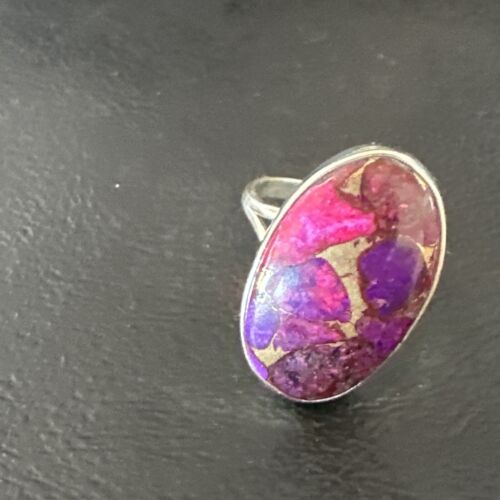 Southwestern Navajo Purple Mojave Turquoise Ring | Sterling Silver | Sz 10 | 15776