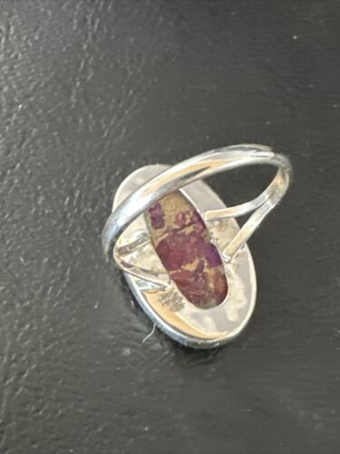 Southwestern Navajo Purple Mojave Turquoise Ring | Sterling Silver | Sz 10 | 15606