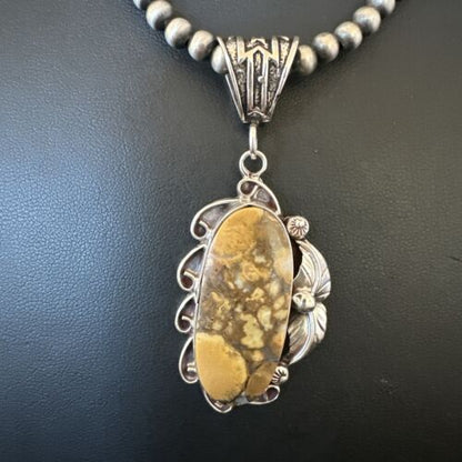 Navajo Wild Horse Necklace Pendant | Sterling Silver | Authentic Native American Handmade | 16988