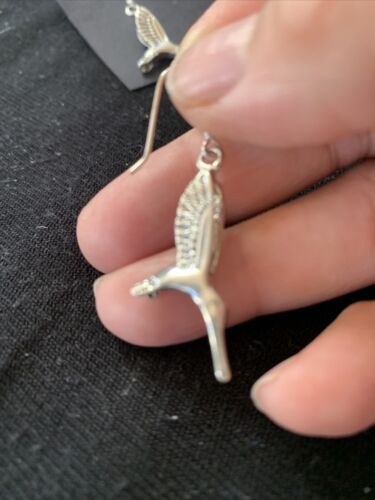 Southwestern Sterling Silver Hummingbird Earrings | 1" | 01517