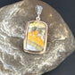 Navajo Bumblebee Jasper Pendant Necklace | Sterling Silver | Authentic Native American Handmade | 15962