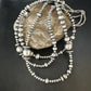 Navajo Pearls Mixed Bead Bib Necklace | Sterling Silver | 3-Strand | 20" | Authentic Native American Handmade | 14954