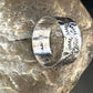 Navajo Stamped Sterling Silver Thumb Ring | Sz 14 | Authentic Native American Handmade | 15128