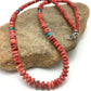 Authentic Native American Navajo Graduated Red Spiny Oyster Necklace | Sterling Silver | 22" | 4096