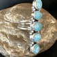 Navajo Women's Cluster Blue Larimar Ring | Authentic Native American Sterling Silver | Multi-Stone | Sz 7 | 16155