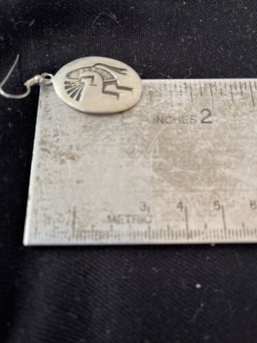 Kokopelli Hopi Dangle Earrings | Sterling Silver | Authentic Native American Handmade | 01504 - Masha USA