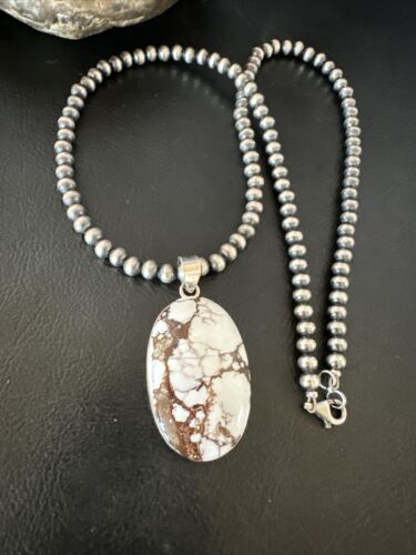 Navajo Wild Horse Necklace Pendant | Sterling Silver | Authentic Native American Handmade | 15729