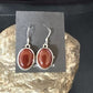 Navajo Burgundy Carnelian Dangle Earrings | Sterling Silver | Authentic Native American Handmade | 14927