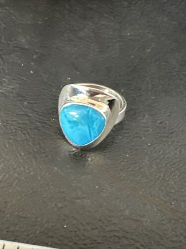 Sterling Silver Blue Kingman Turquoise Ring | Sz 7 | 17596