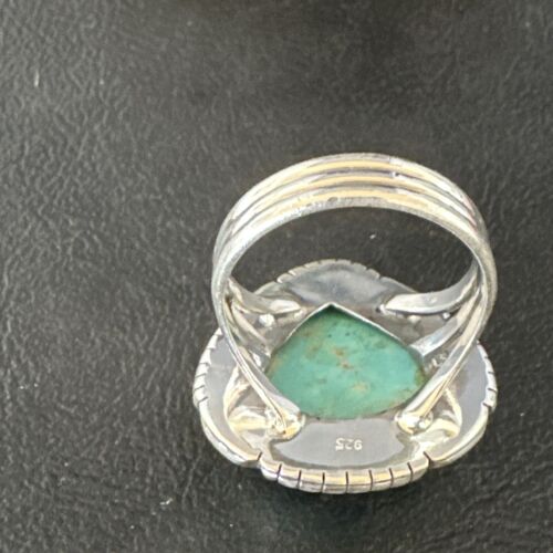 Navajo Blue #8 Turquoise Ring | Sterling Silver | Sz 11 | Authentic Native American Handmade | 15506