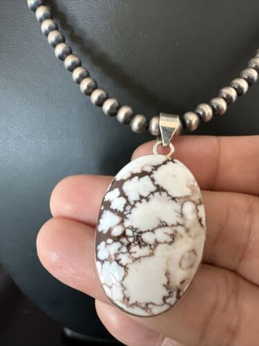 Navajo Wild Horse Necklace Pendant | Sterling Silver | Authentic Native American Handmade | 15735